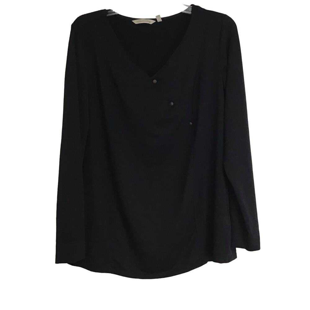 Soft Surroundings Long Sleeve Black Shirt Women's Size Large